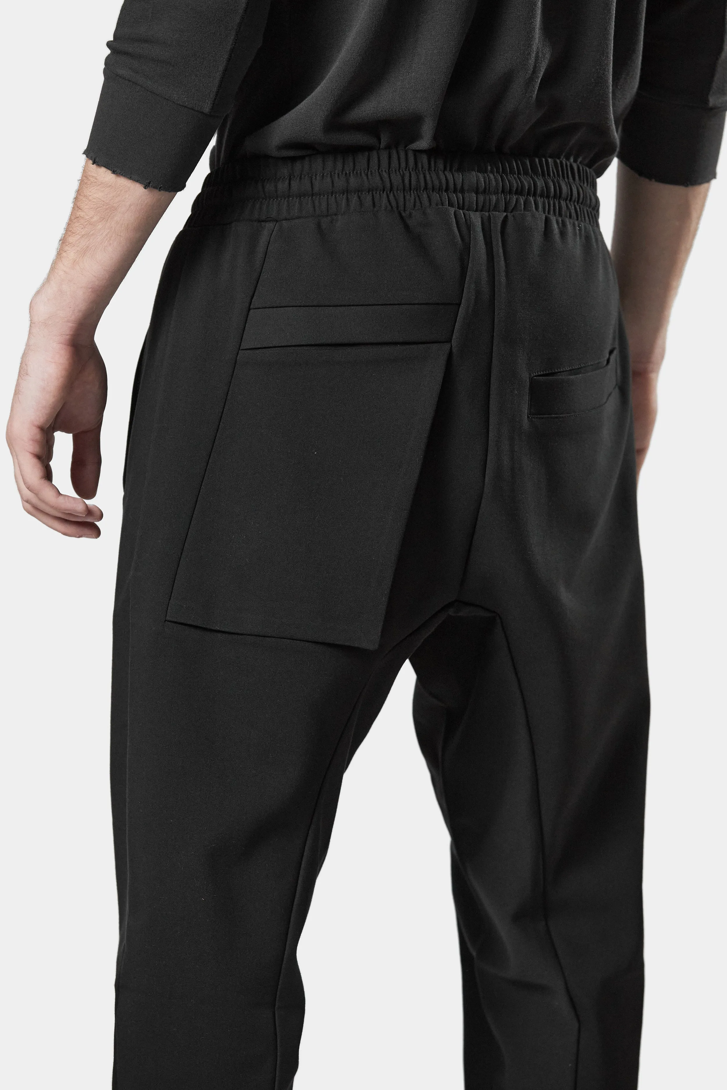 Drop crotch zip up pants