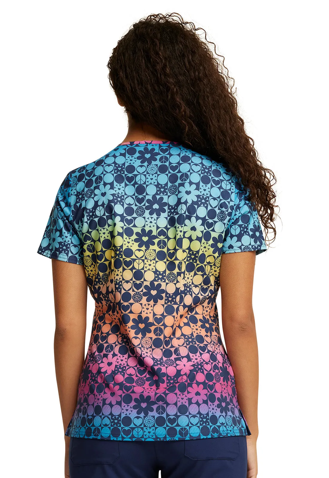 EDS Essentials - Women's V-Neck Print Top