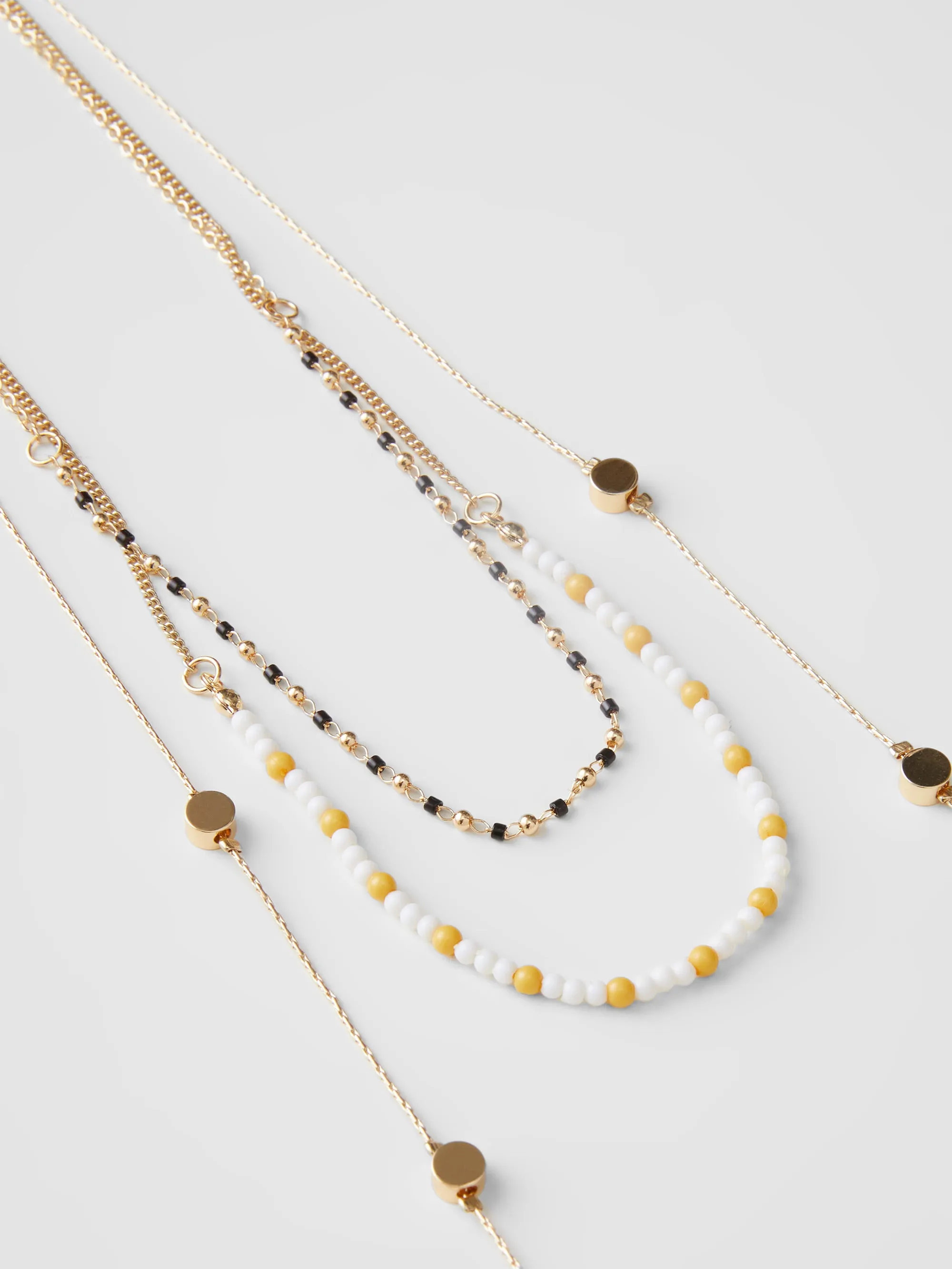 Elongated Multi-Strand Necklace