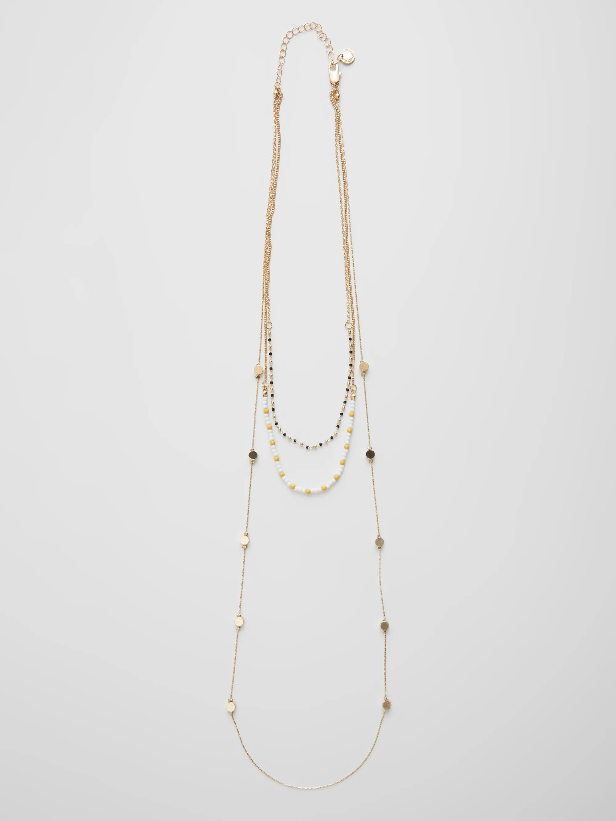 Elongated Multi-Strand Necklace