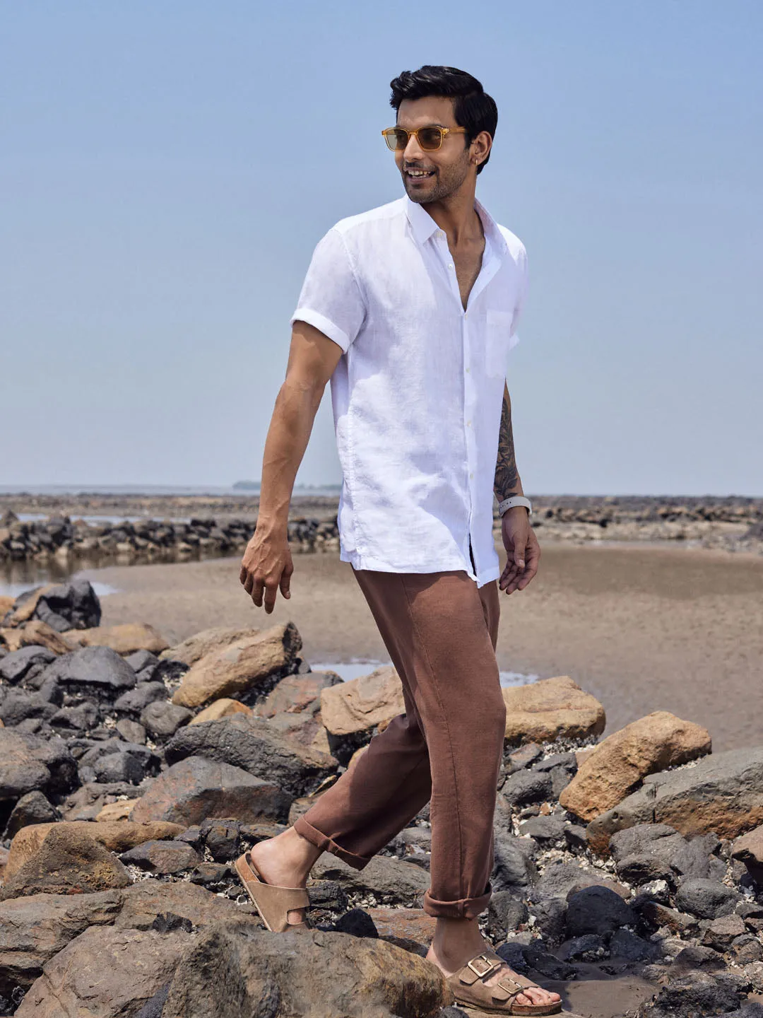 Essential 100% Linen White Shirt - Relaxer