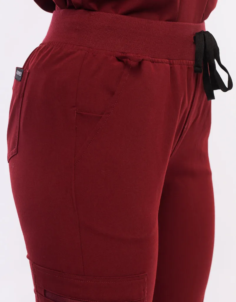 Essential Jogger Scrub Pants - Syrah Red