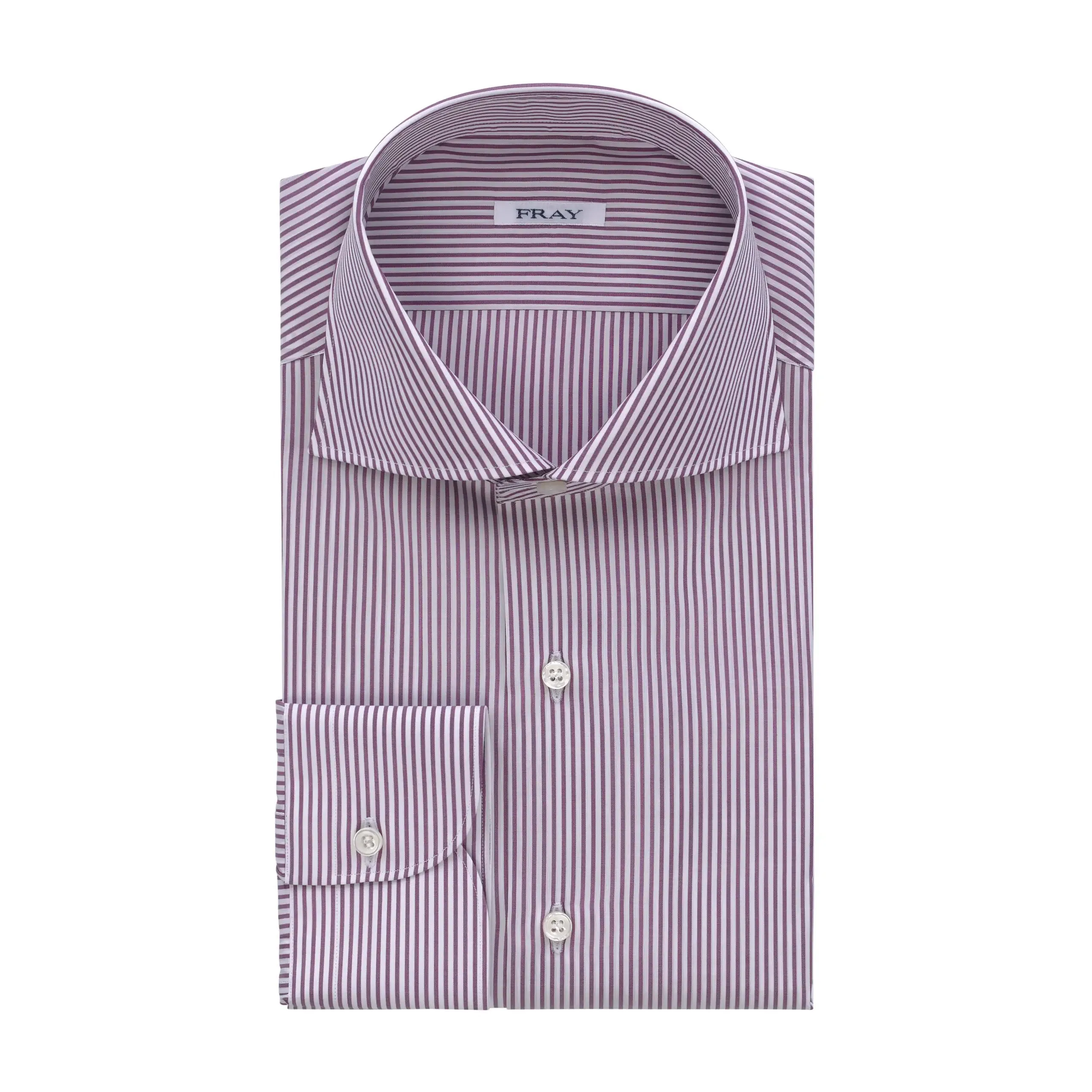 Fine Striped Shirt in Violet and White