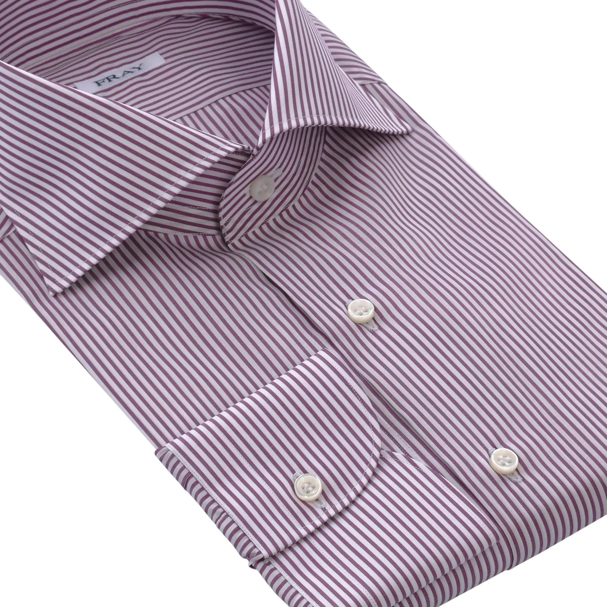 Fine Striped Shirt in Violet and White