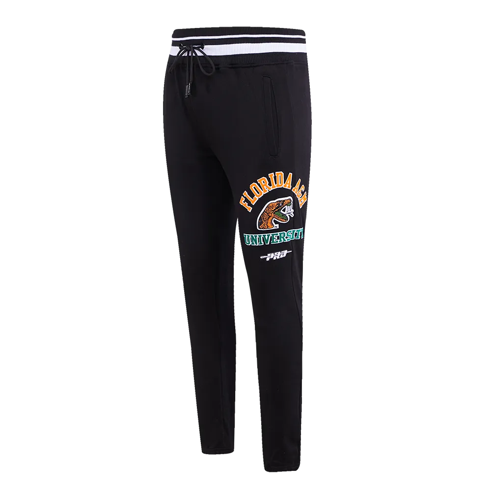 FLORIDA A&M UNIVERSITY CLASSIC MEN'S STACKED LOGO SWEATPANT (BLACK)