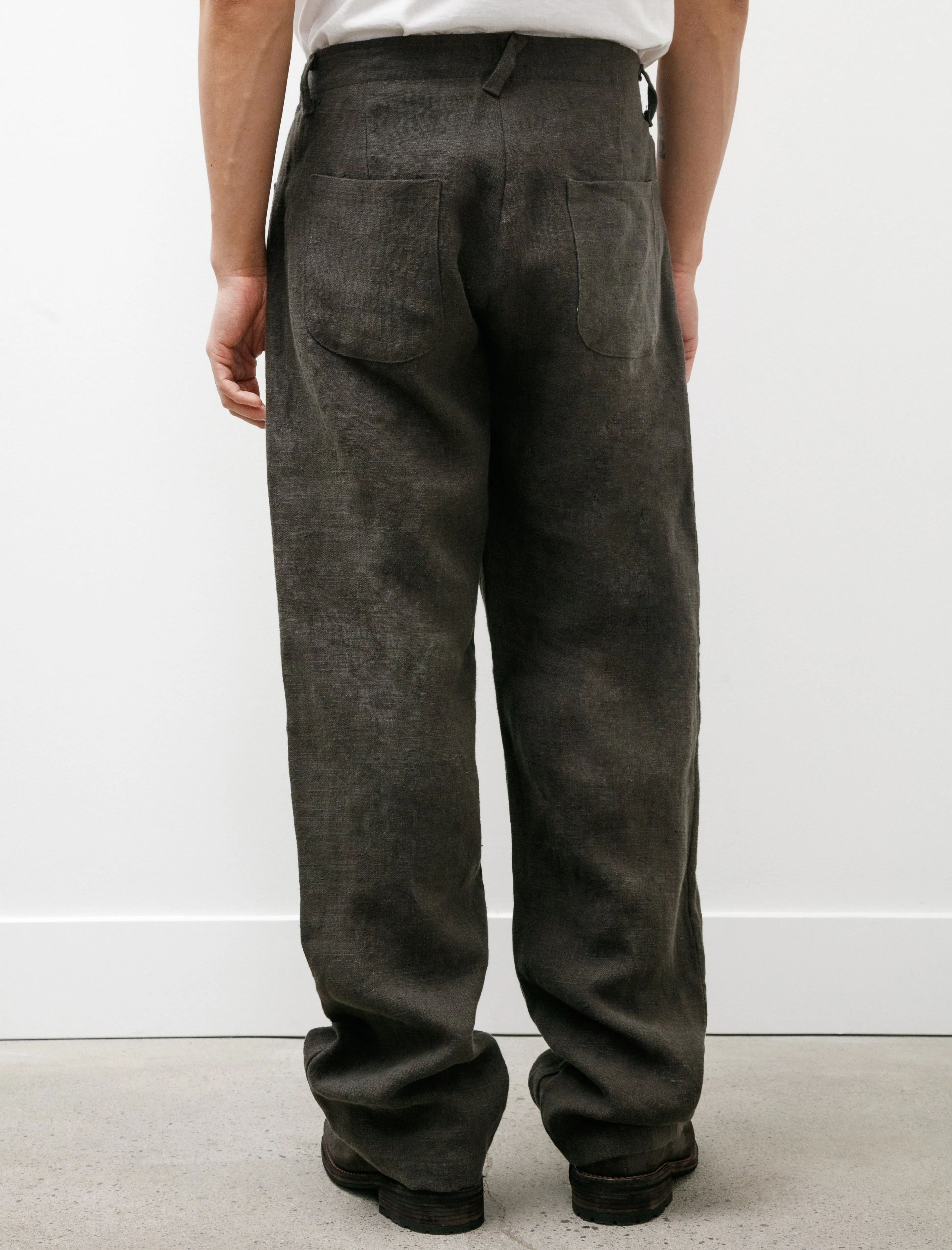 Four Pocket Pant Butcher Linen Anthracite