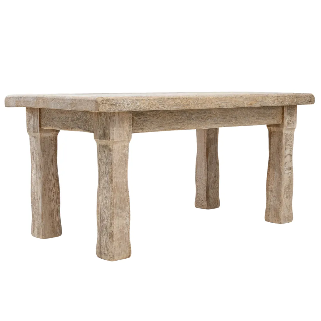 French Antique Chunky Farmhouse Dining Table, Circa 1930