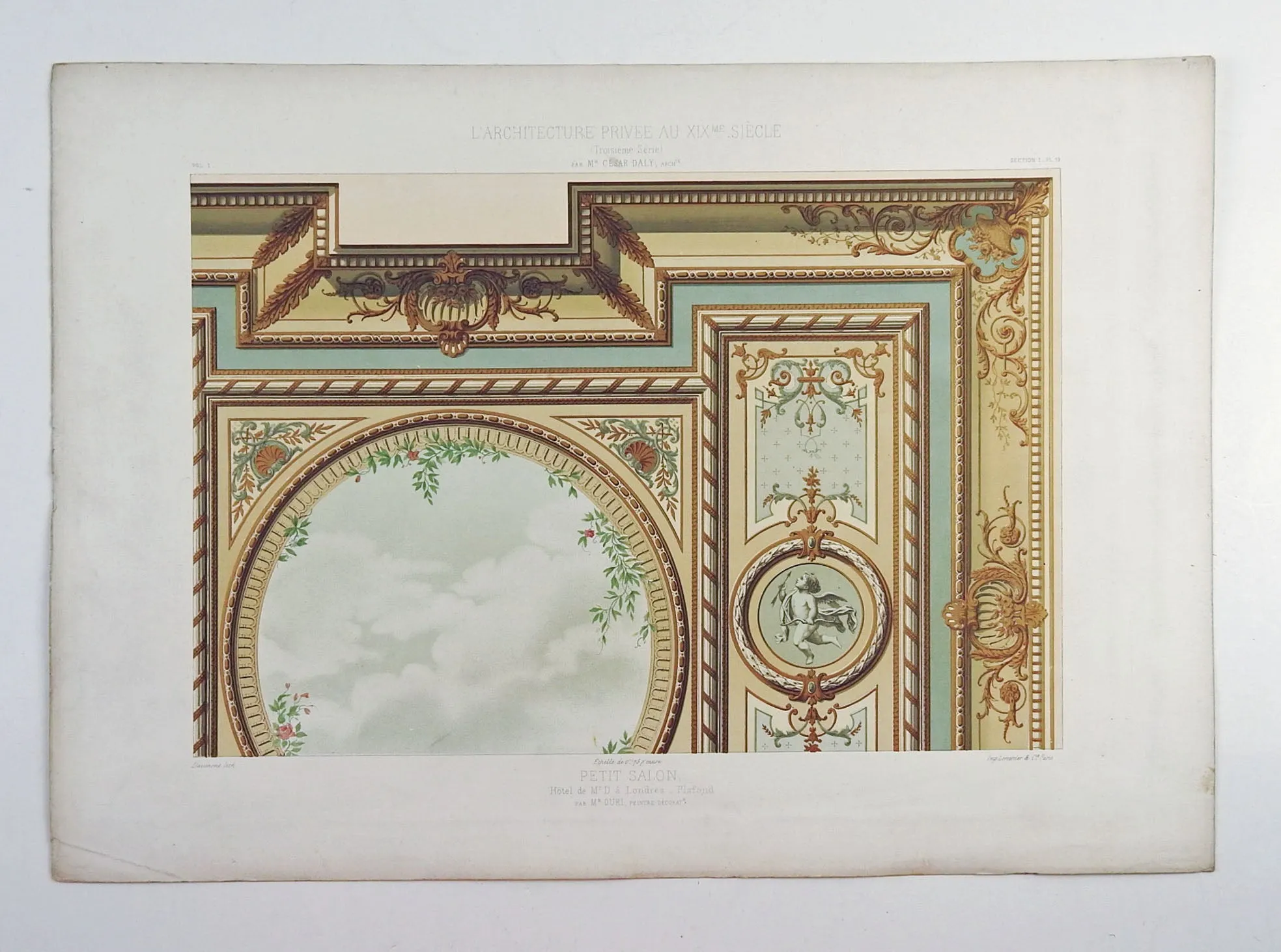 French Architectural Ornament Lithograph