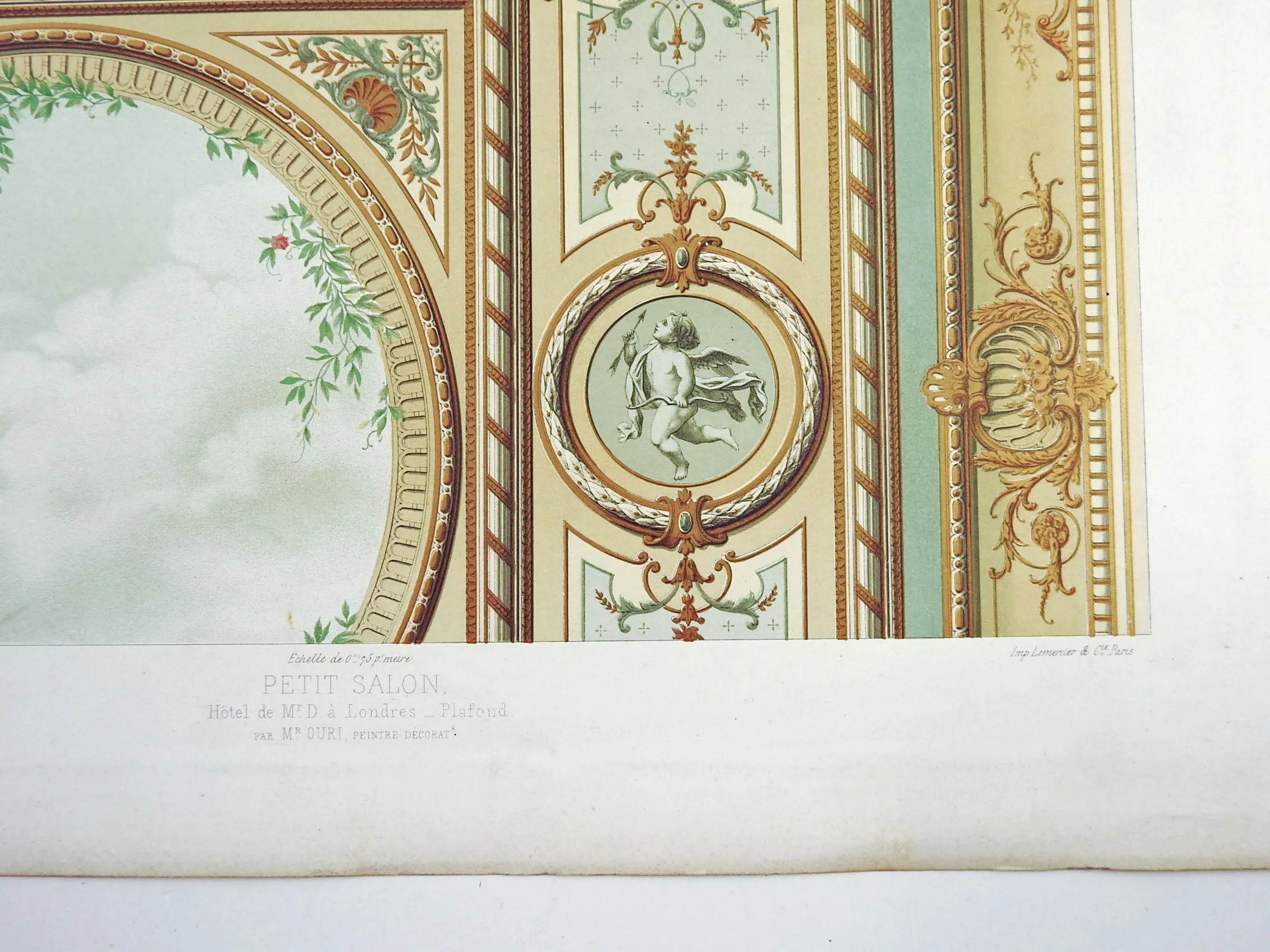 French Architectural Ornament Lithograph