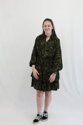 French Connection - Leopard Shirred Dress NWT