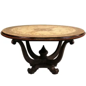 French Country Motif Top Urn Table