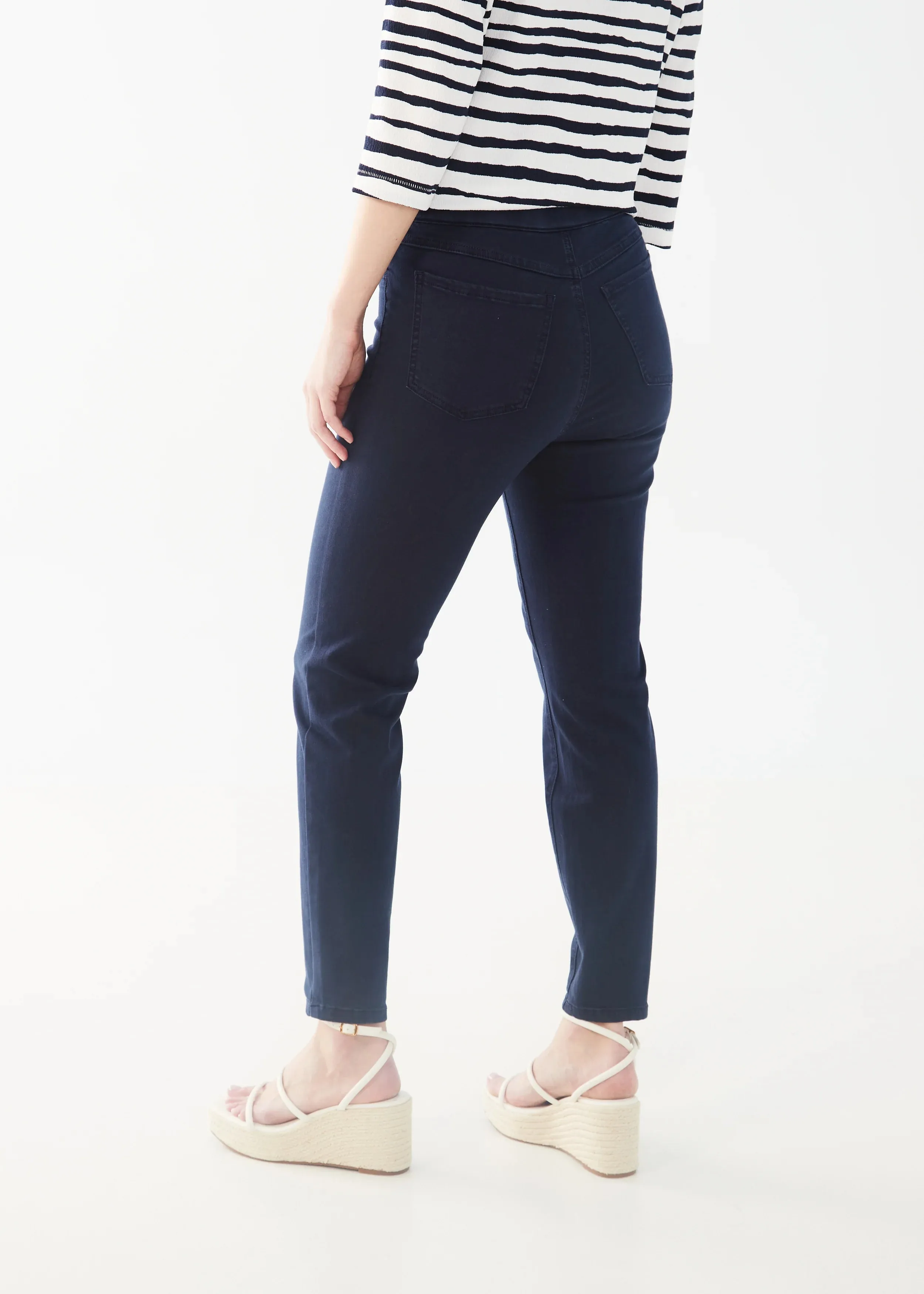 French Dressing Pull-On Ankle Pant Navy