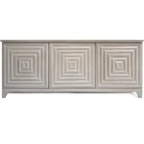 French Illusion Whitewashed Sideboard