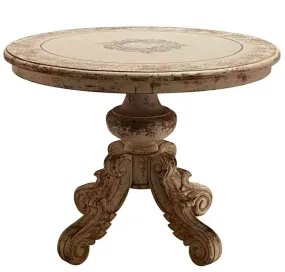 Elegant French-Inspired Scroll Round Dining Table - Timeless Design for Classic Dining Rooms