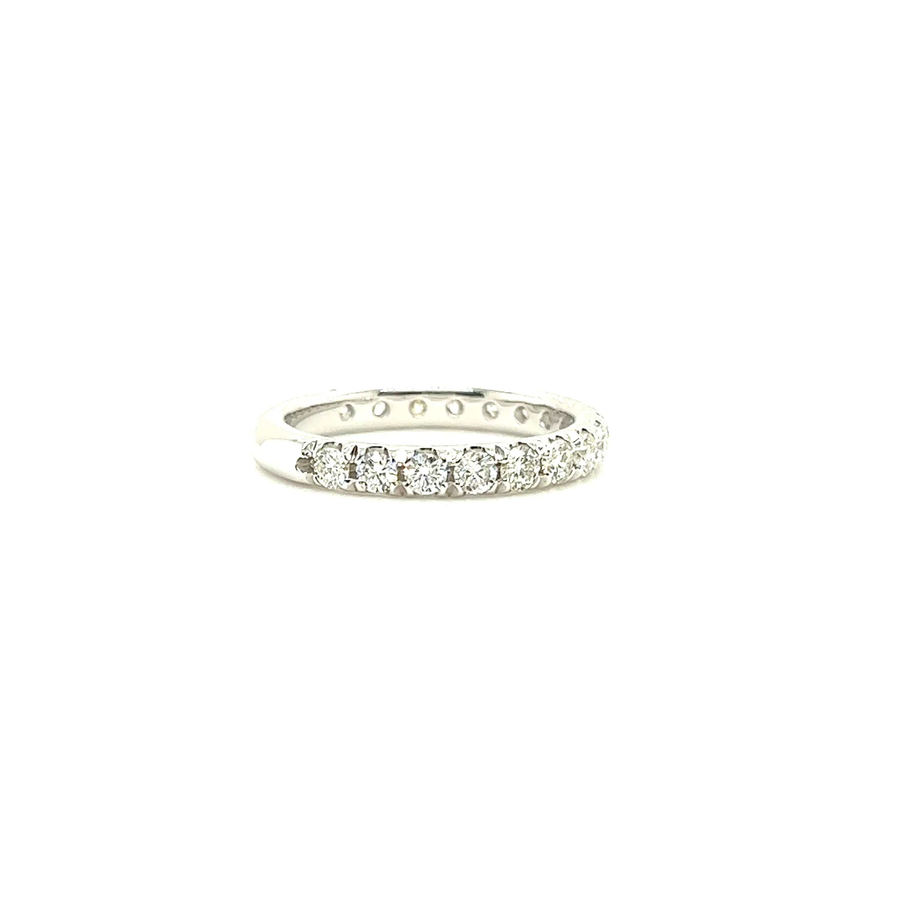 French-set Diamond Ring with 1ctw of Diamonds in 14K White Gold