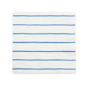 Frenchie Striped Cobalt Napkins