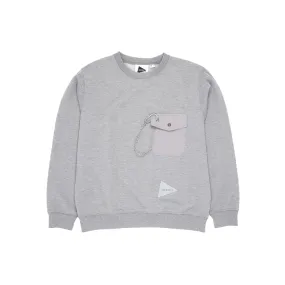 Gramicci x and wander Pocket Sweat Shirt 'Grey'