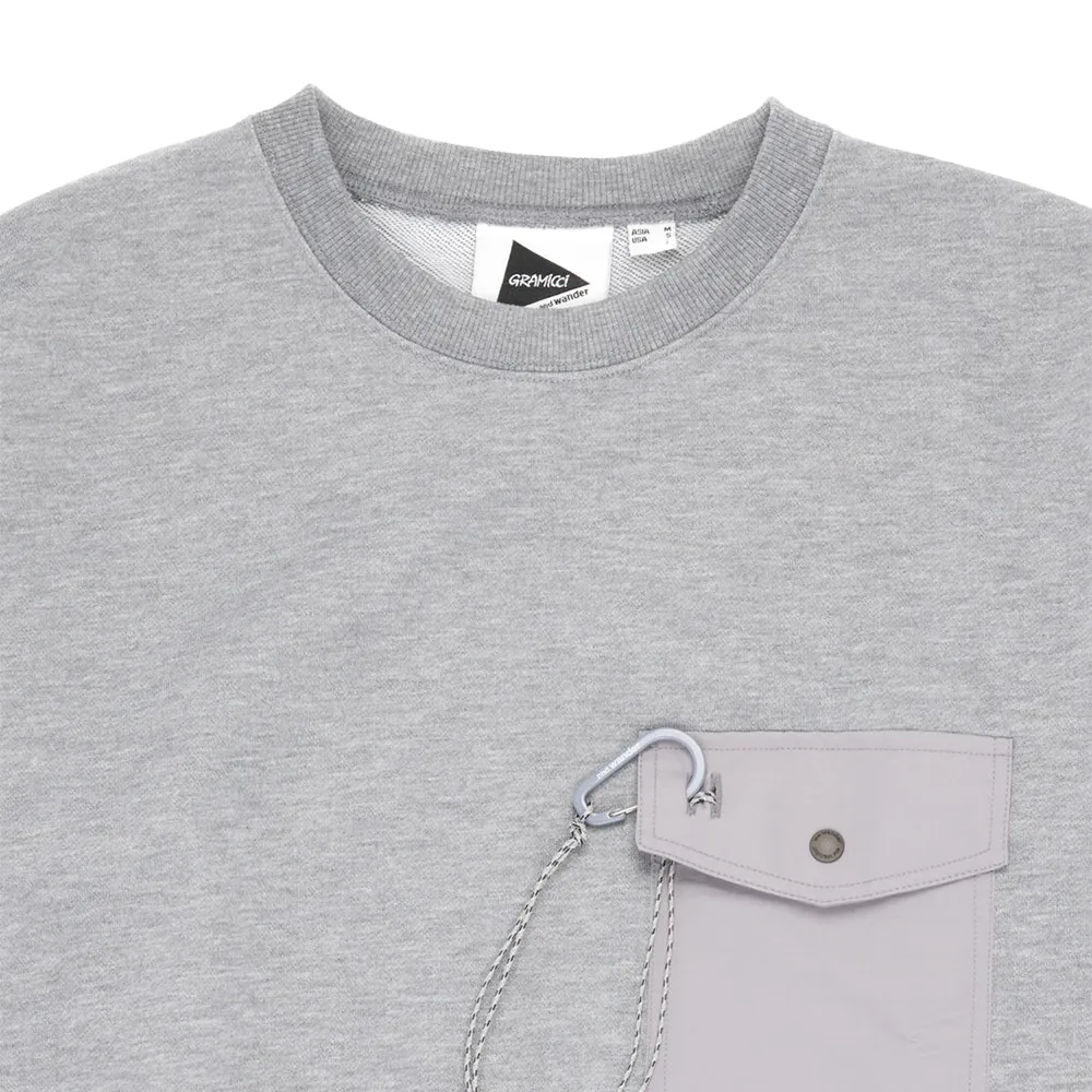 Gramicci x and wander Pocket Sweat Shirt 'Grey'