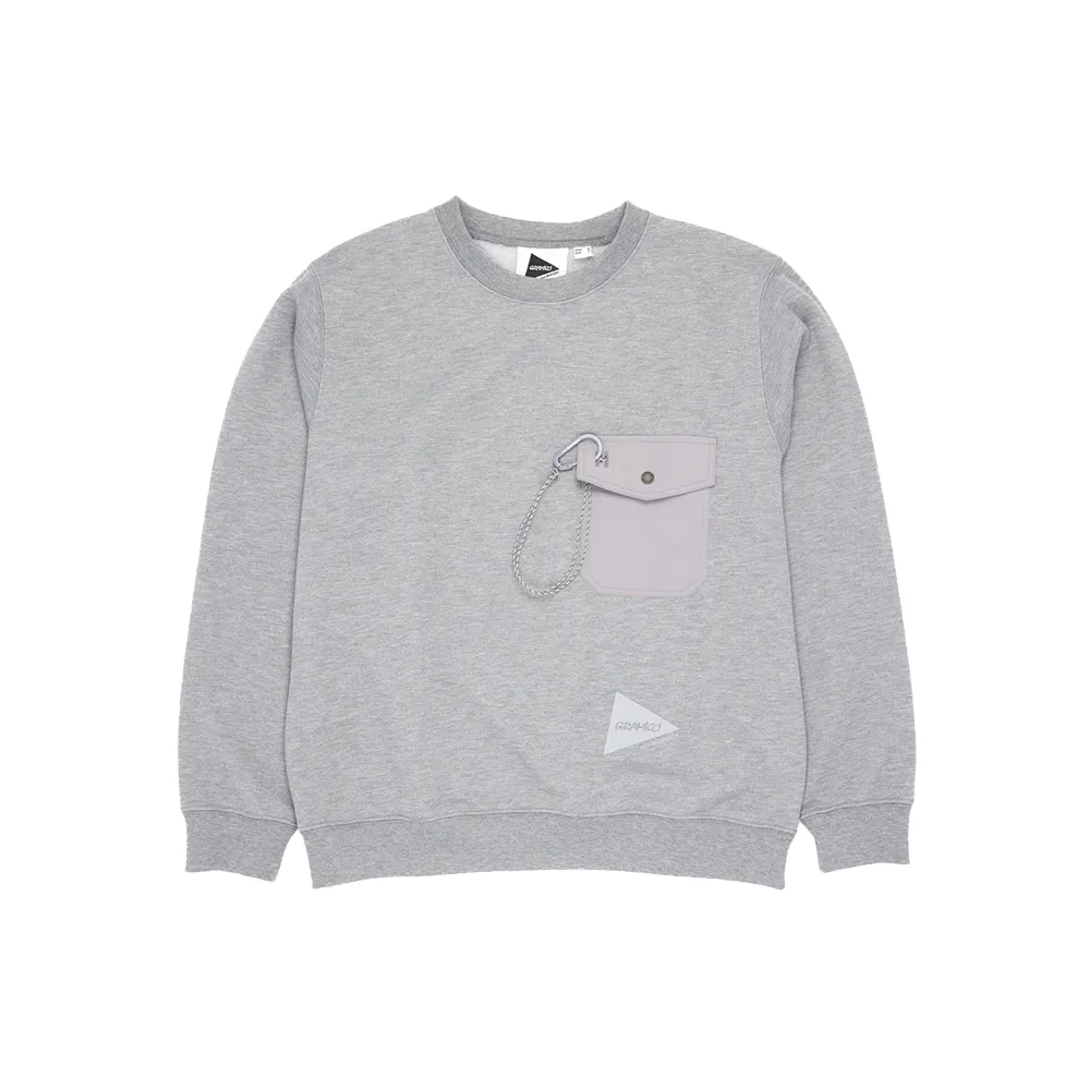 Gramicci x and wander Pocket Sweat Shirt 'Grey'