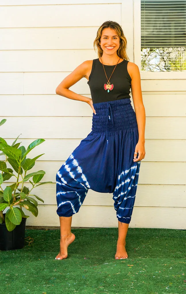 H5657- Hand Dyed Low Cut Hippie Festival Harem Pants