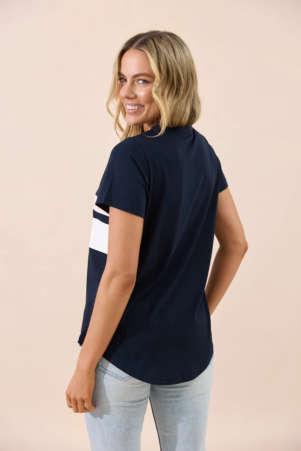 Halle Tee - French Navy