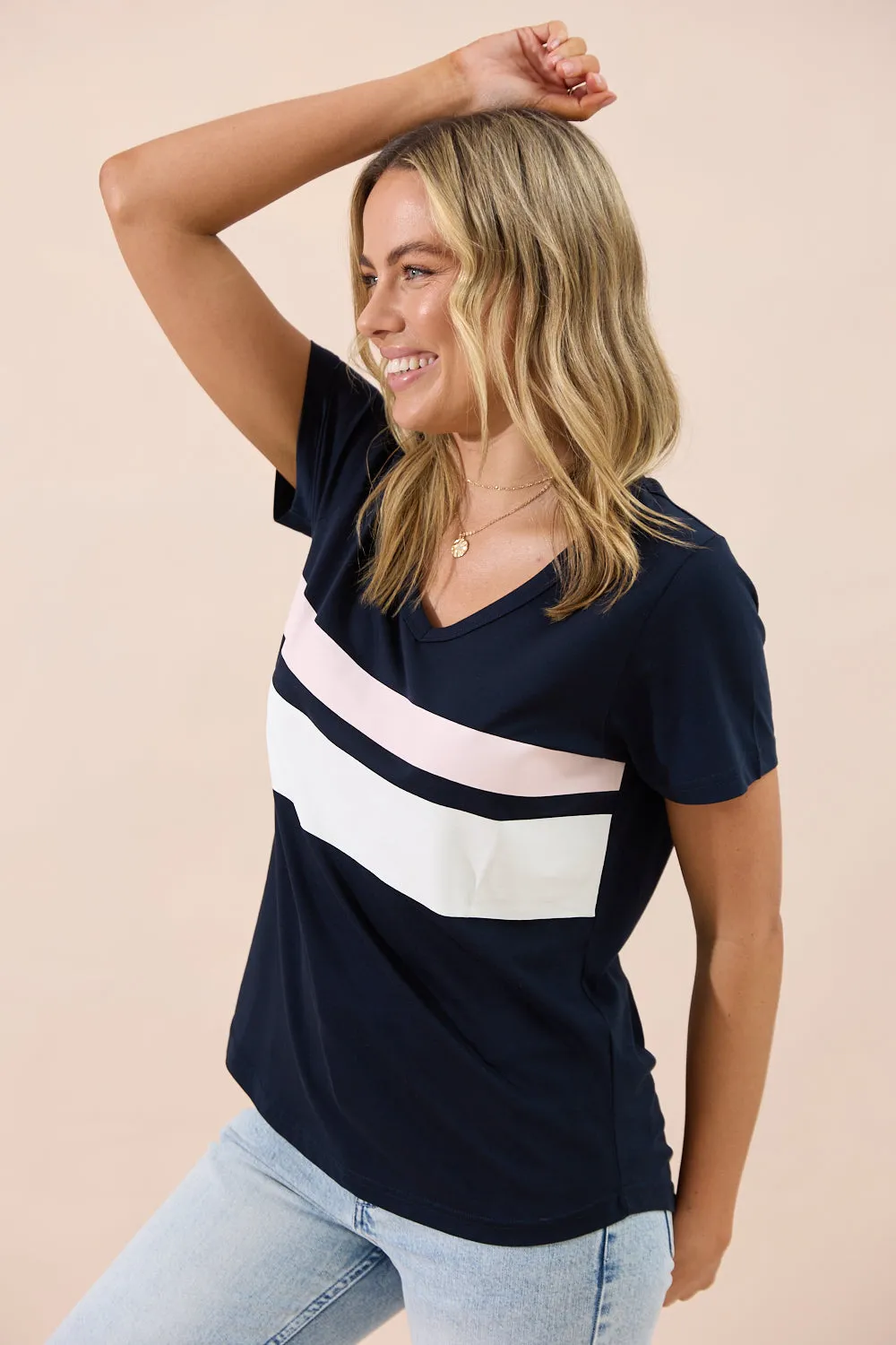 Halle Tee - French Navy