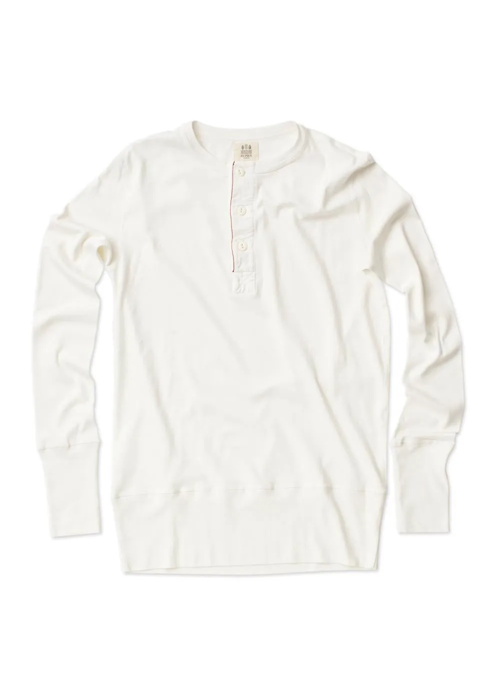 Premium Organic White Long Sleeve Henley by HARRI