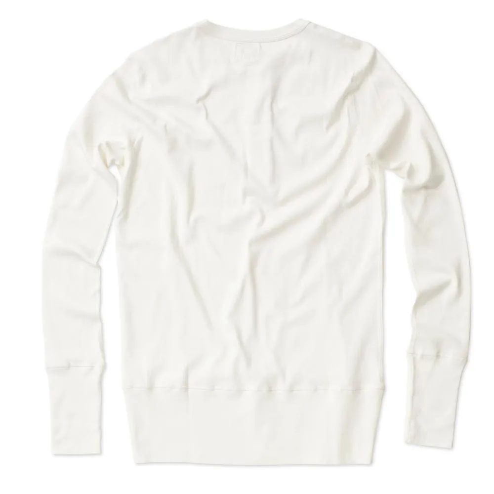 Premium Organic White Long Sleeve Henley by HARRI