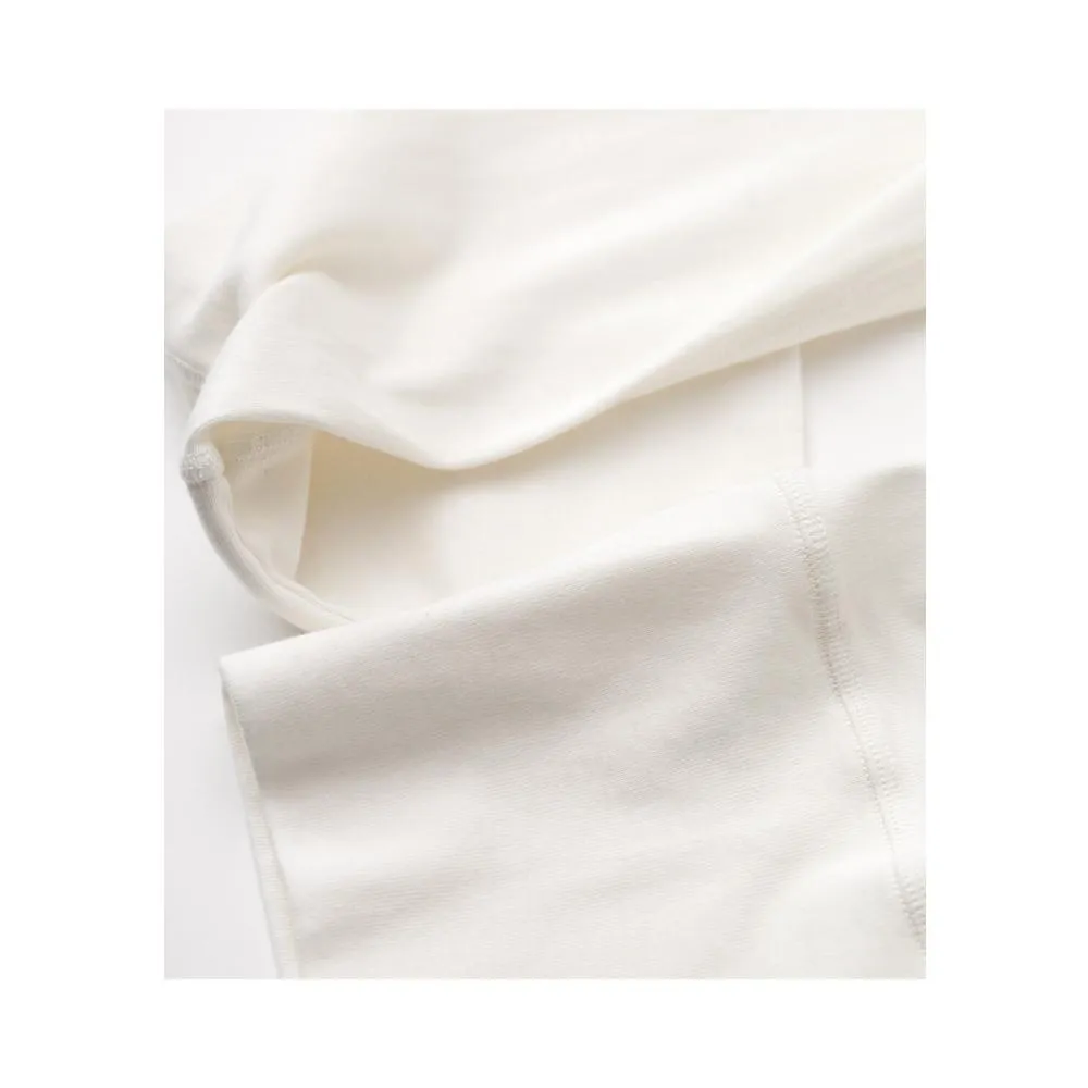 Premium Organic White Long Sleeve Henley by HARRI