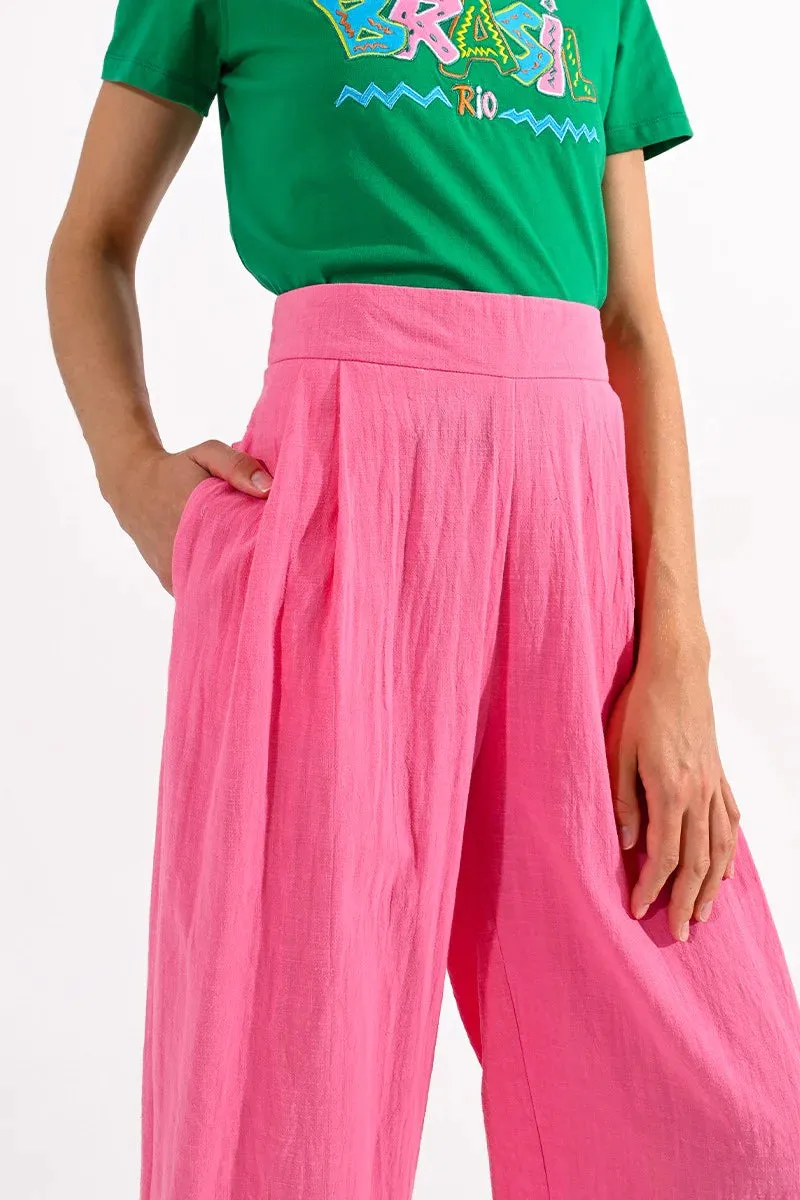 High Waist Pants - Pink