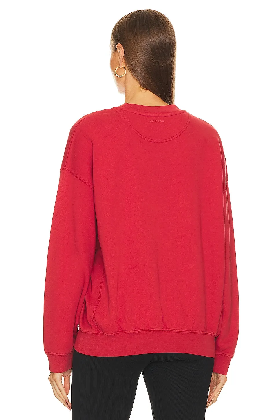 Anine Bing Jaci Red Sweatshirt - Stylish & Comfortable Womens Apparel