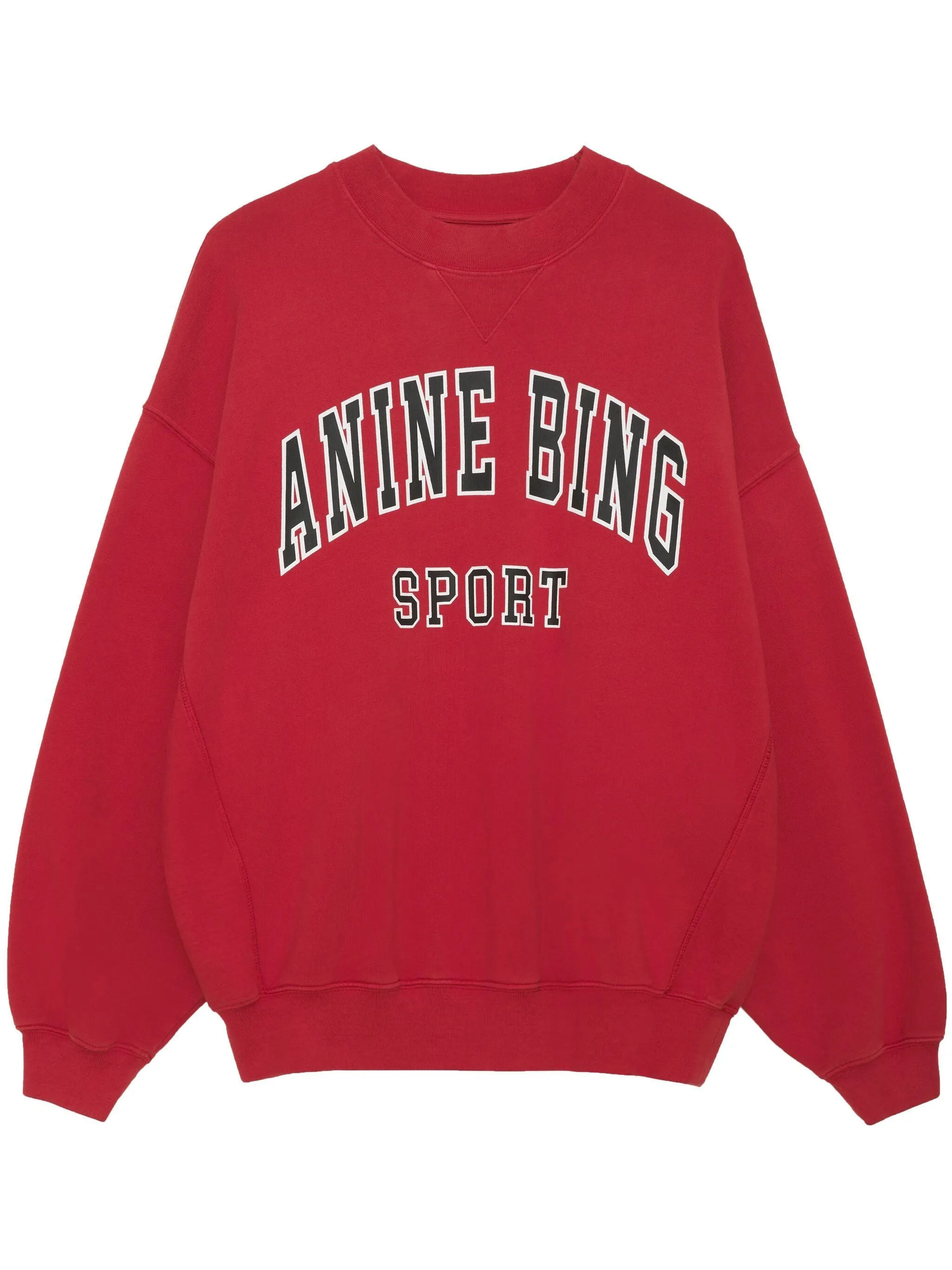 Anine Bing Jaci Red Sweatshirt - Stylish & Comfortable Womens Apparel