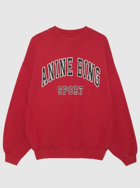 Anine Bing Jaci Red Sweatshirt - Stylish & Comfortable Womens Apparel