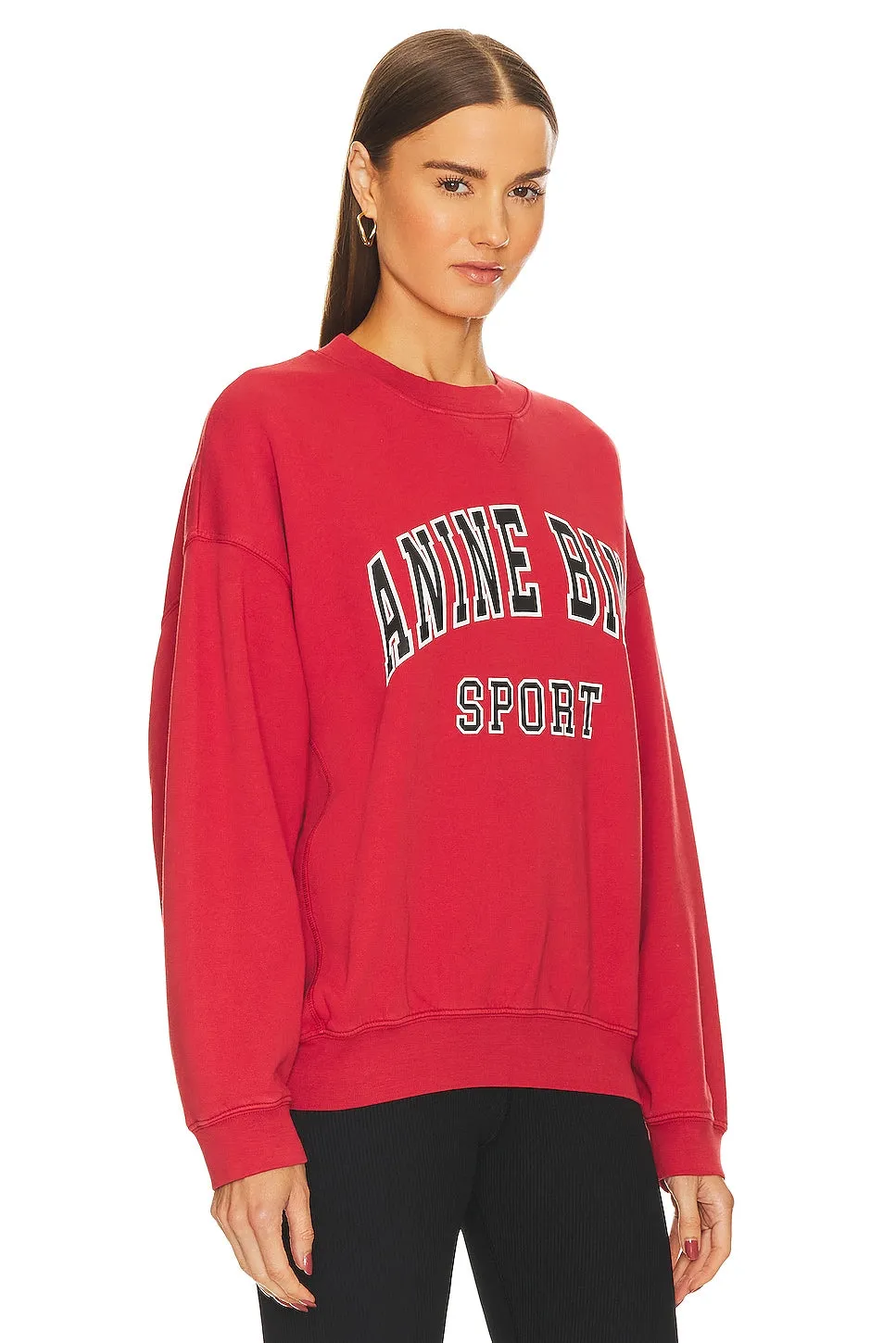 Anine Bing Jaci Red Sweatshirt - Stylish & Comfortable Womens Apparel