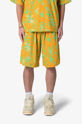 Jacquard Terry Shorts - Yellow/Green