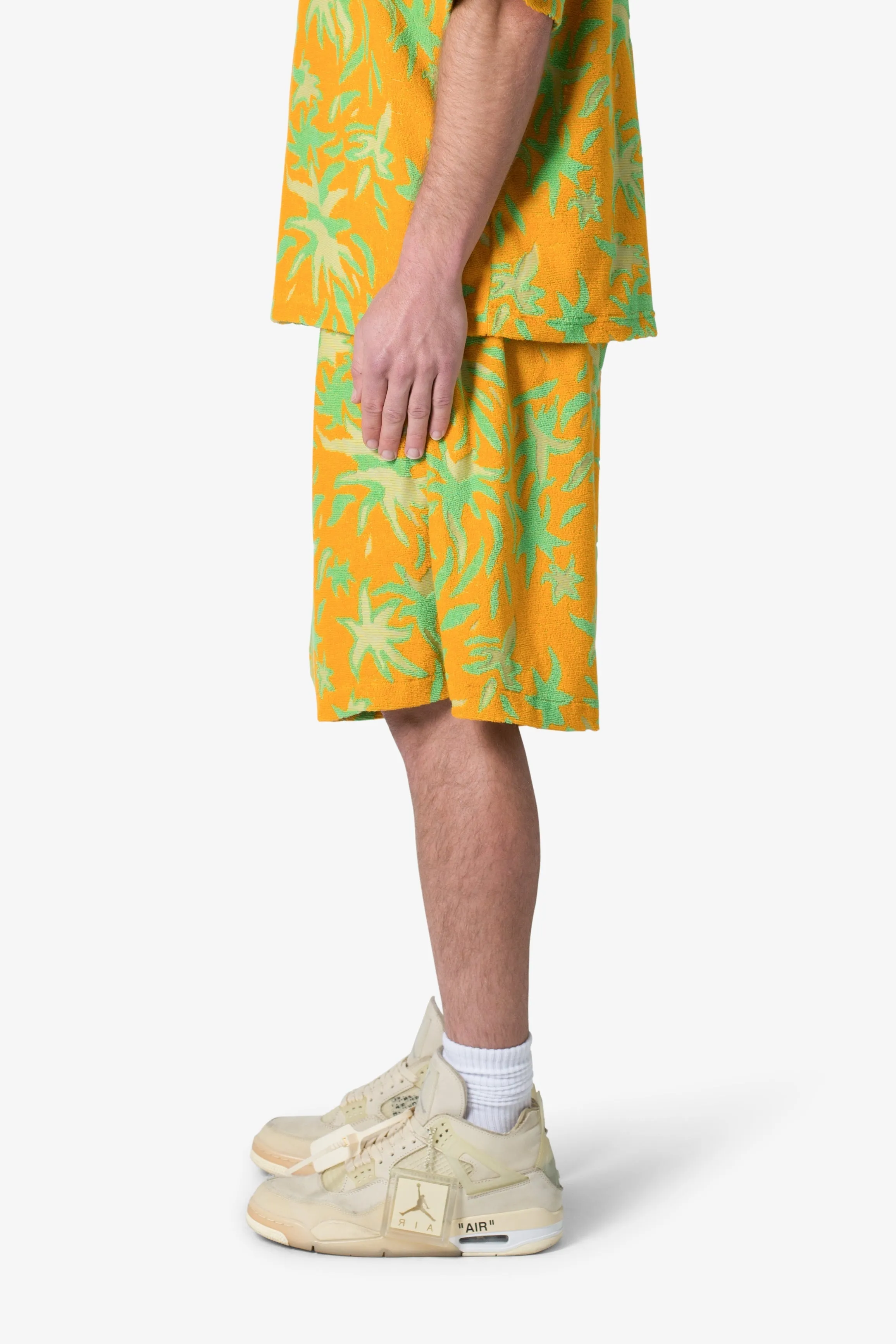 Jacquard Terry Shorts - Yellow/Green