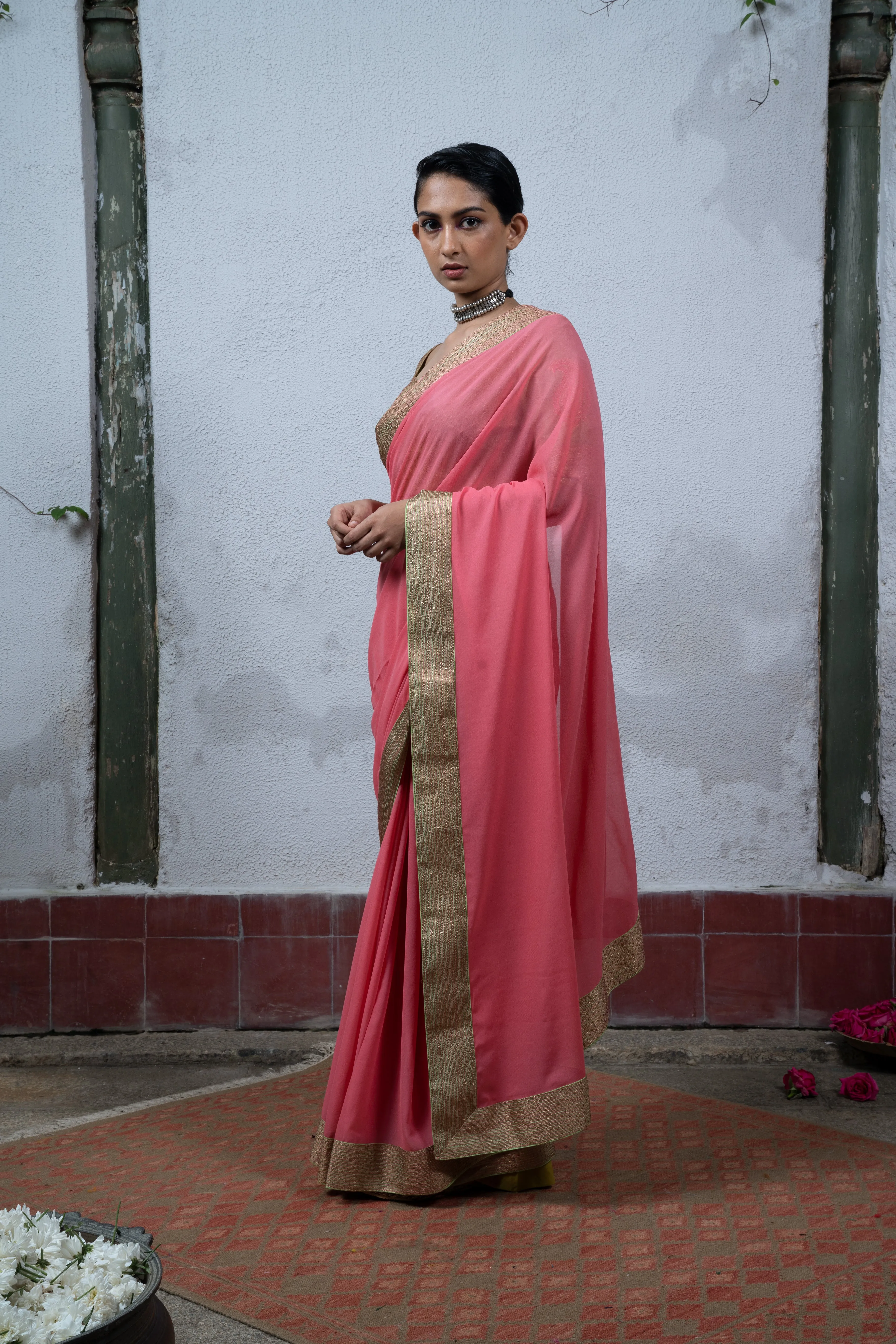 Jaji: Pink Saree