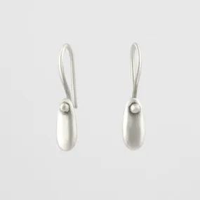 Jane Diaz | Tiny Tab Drop Earrings in Sterling Silver