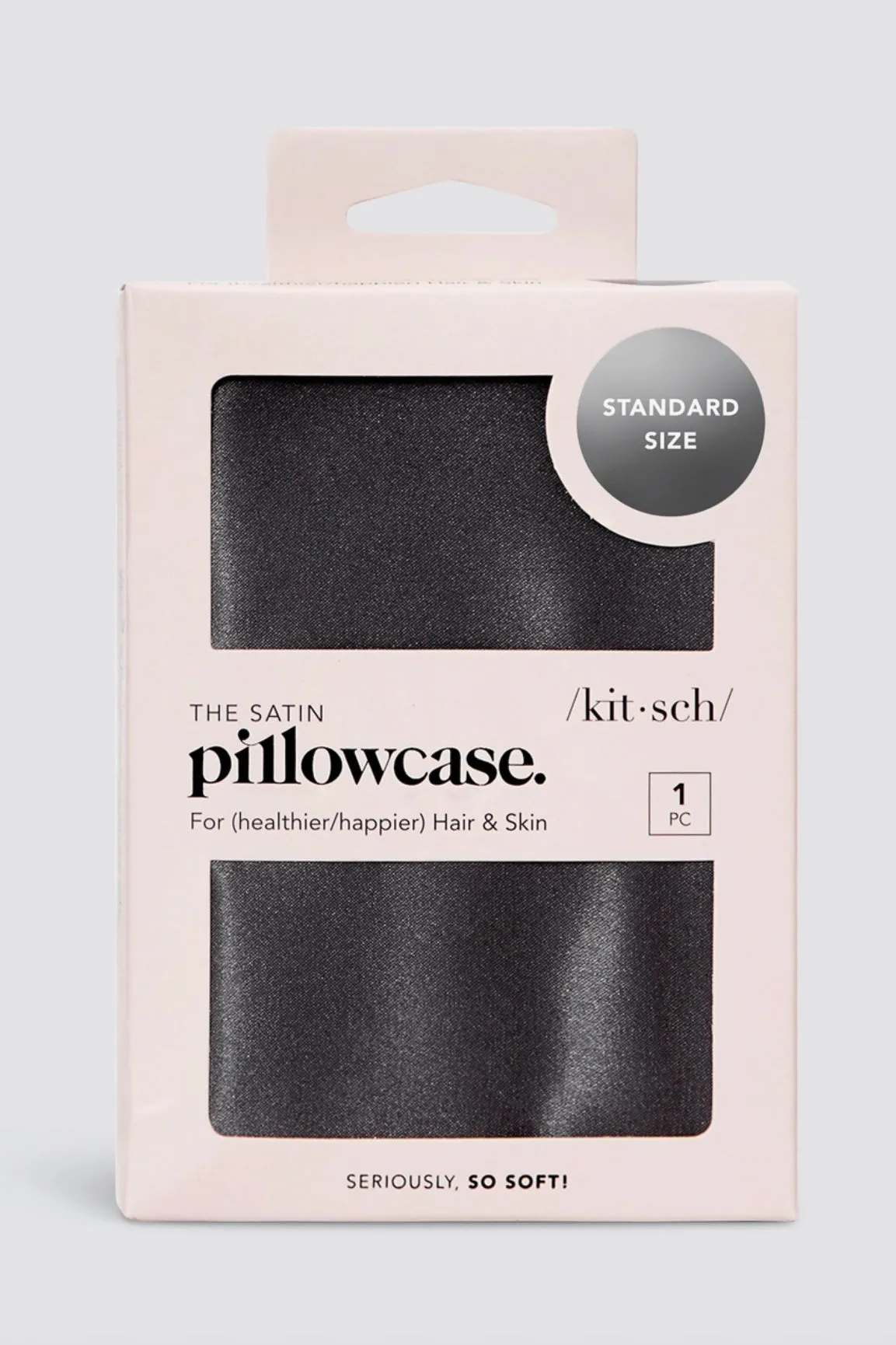 KITSCH - Satin Pillowcase - Charcoal