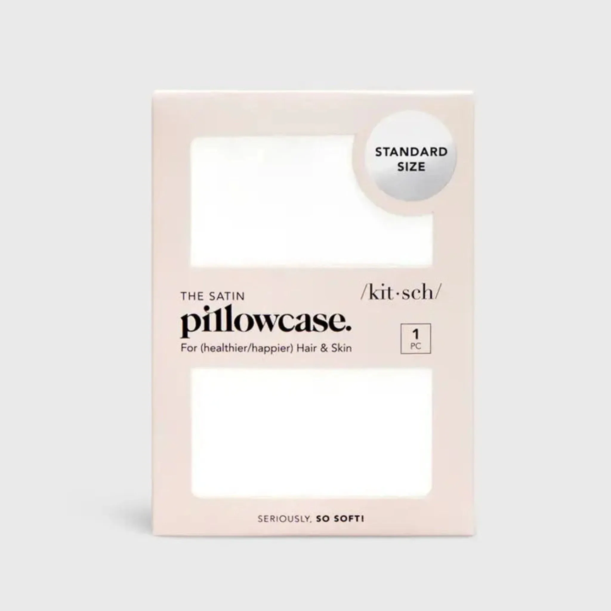 Kitsch Satin Standard Pillowcase - Ivory