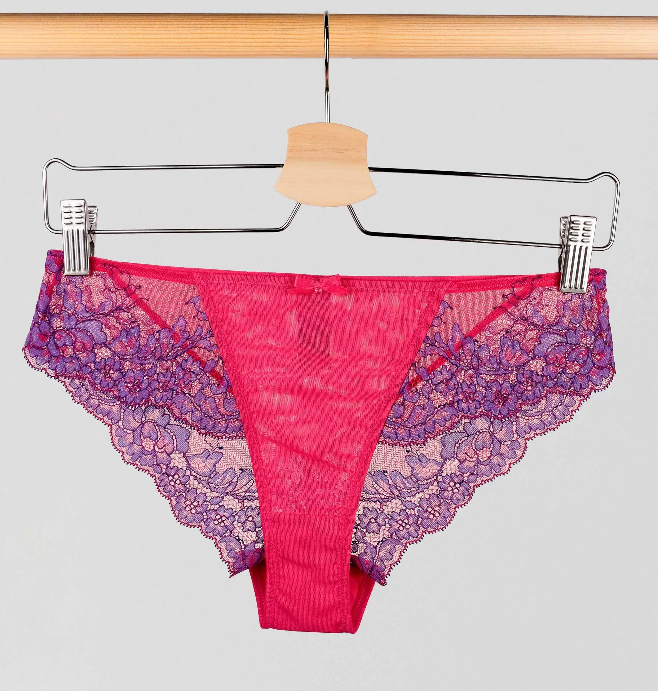 Lace seam-free brazilian [Fuchsia/Indigo]