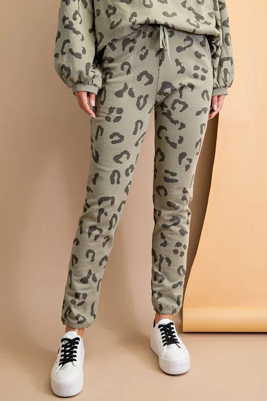 Leopard Terry Knit Sweats