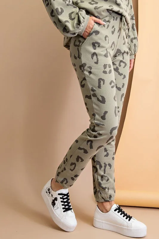 Leopard Terry Knit Sweats