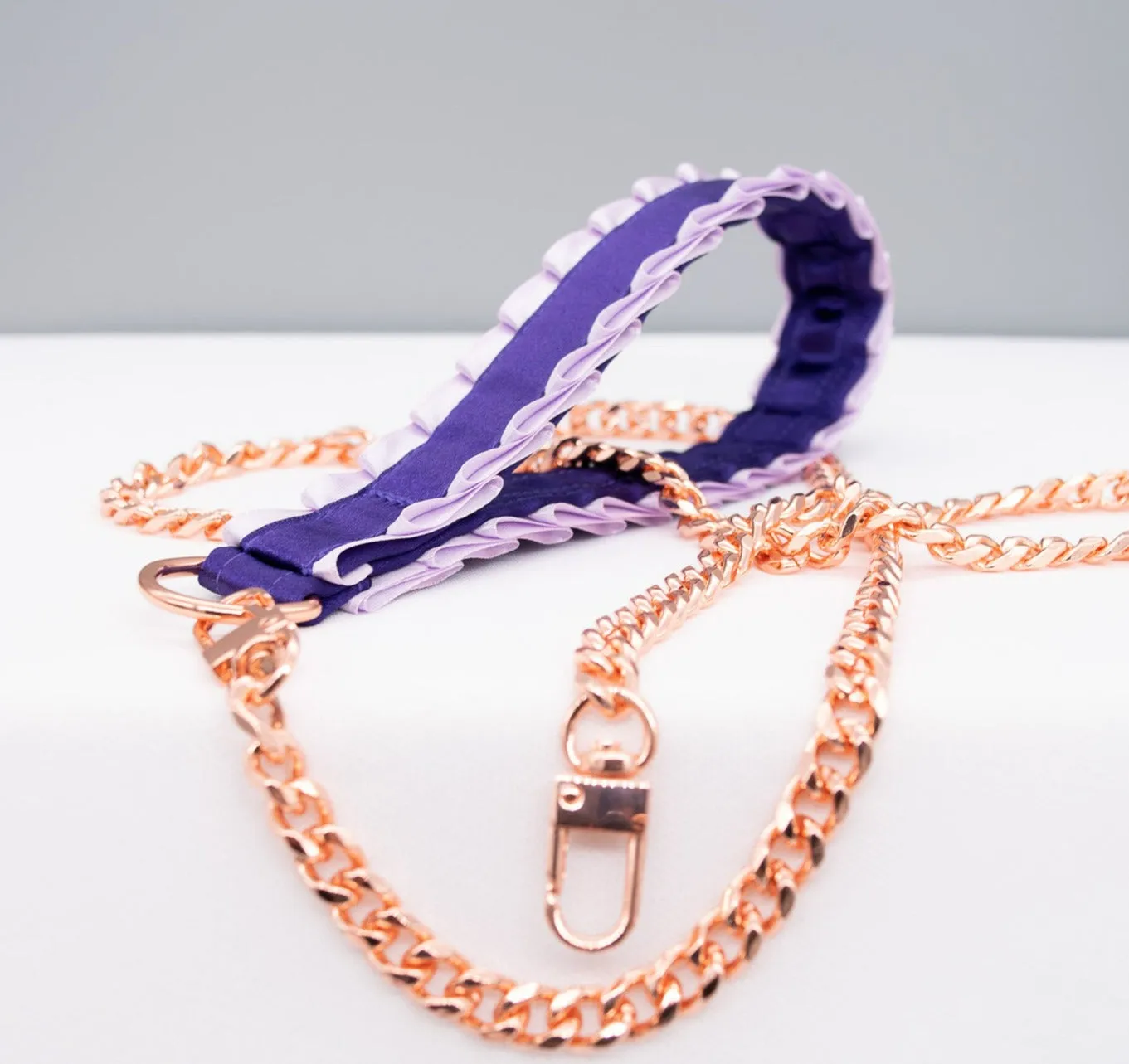 Lilac and Regal Purple Rose Gold Leash