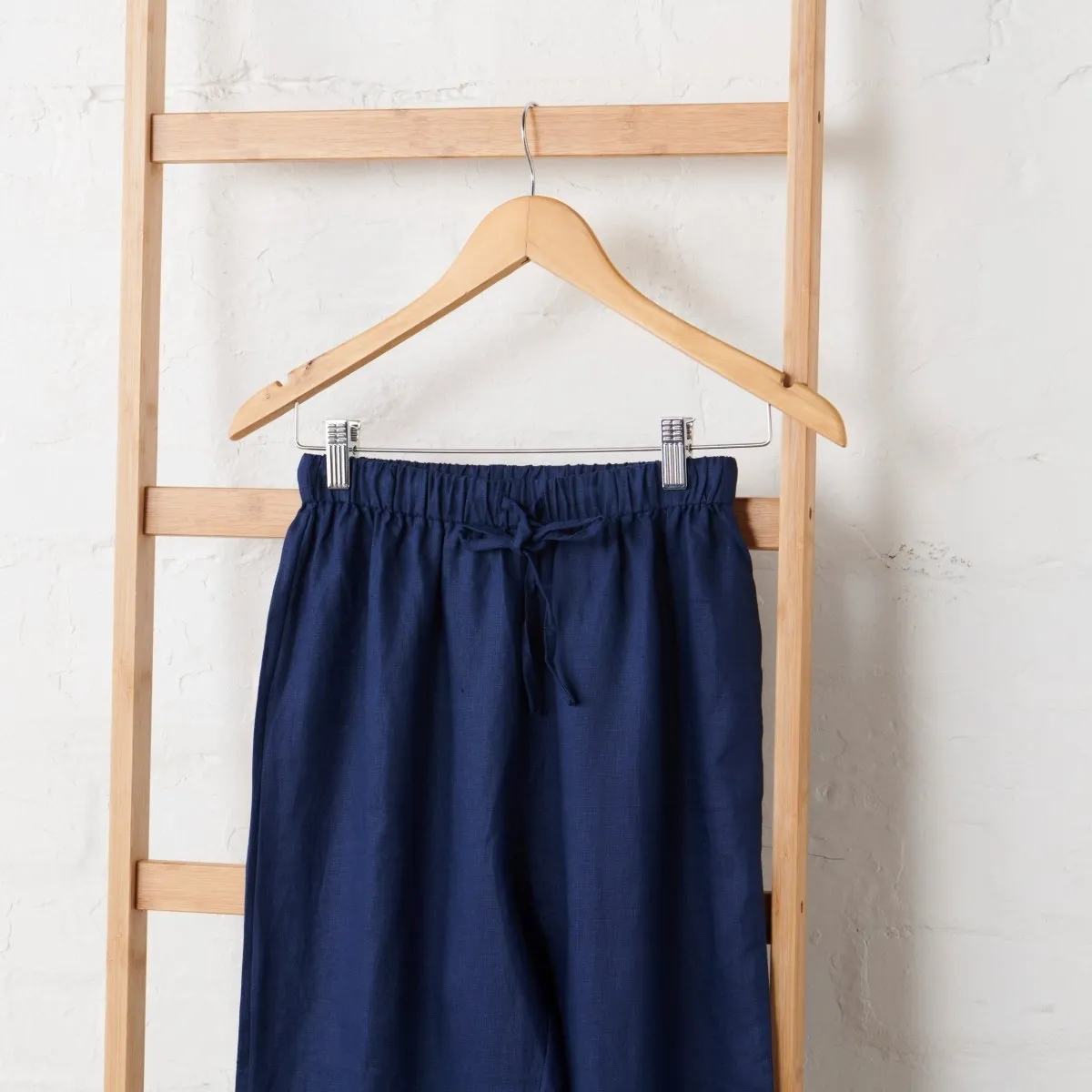 Linen Pyjama Pant - Navy