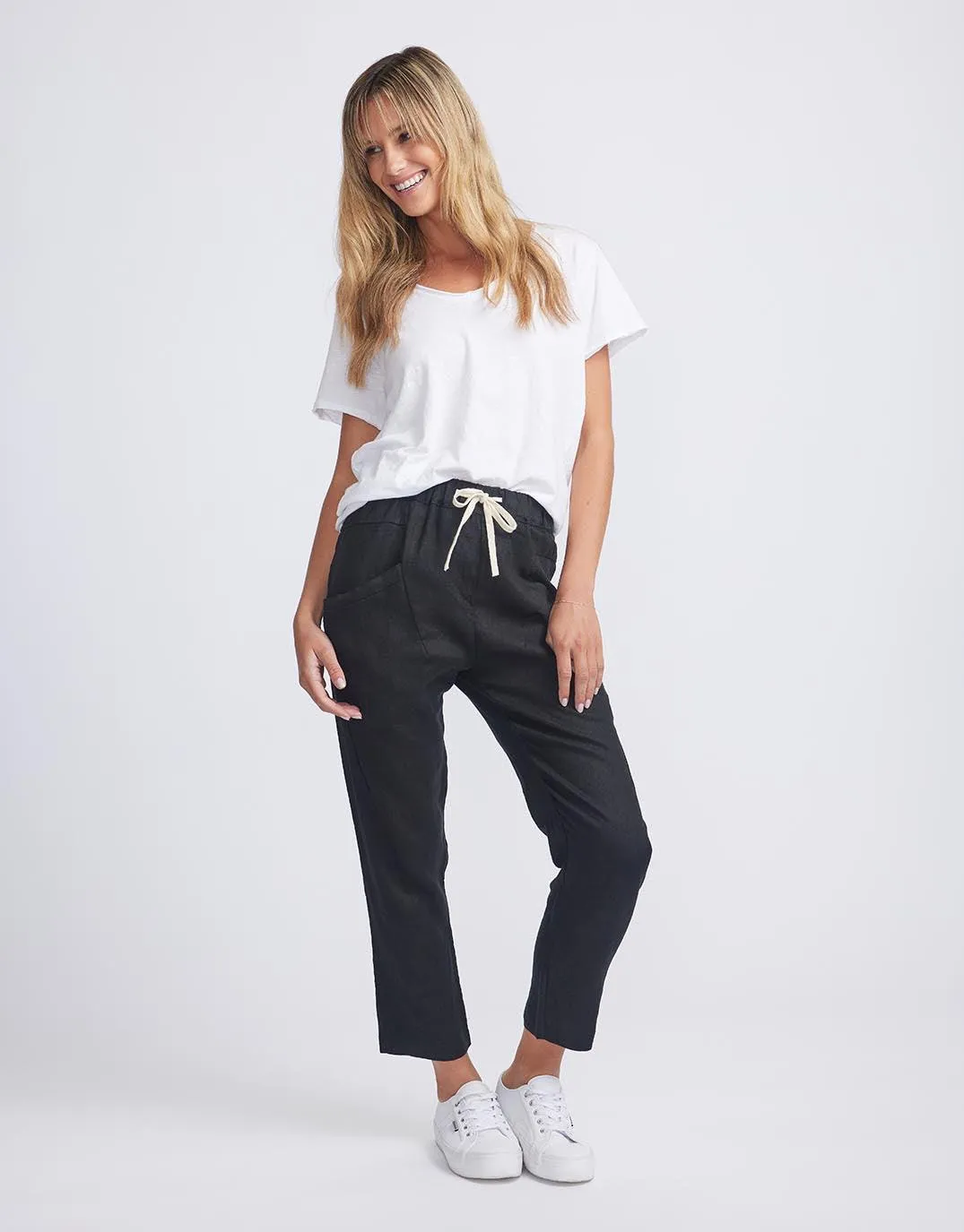 Luxe Linen Pants - Black