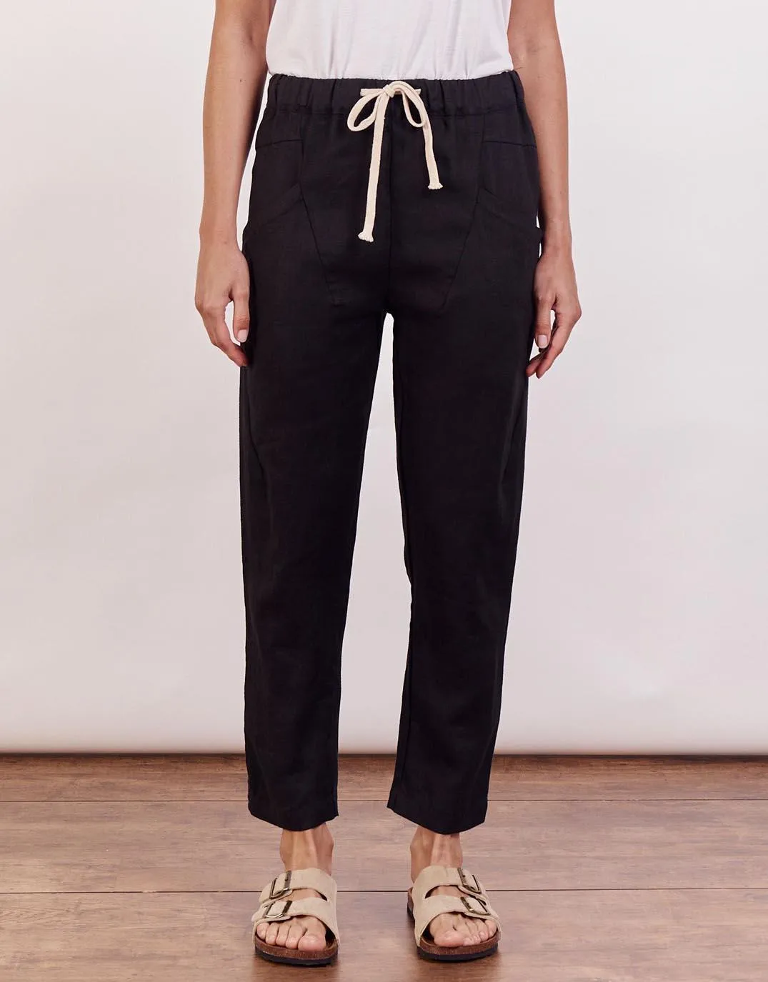 Luxe Linen Pants - Black