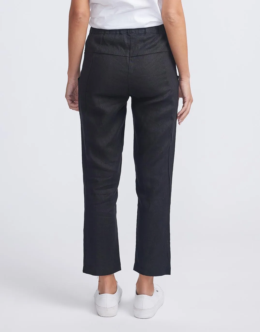 Luxe Linen Pants - Black