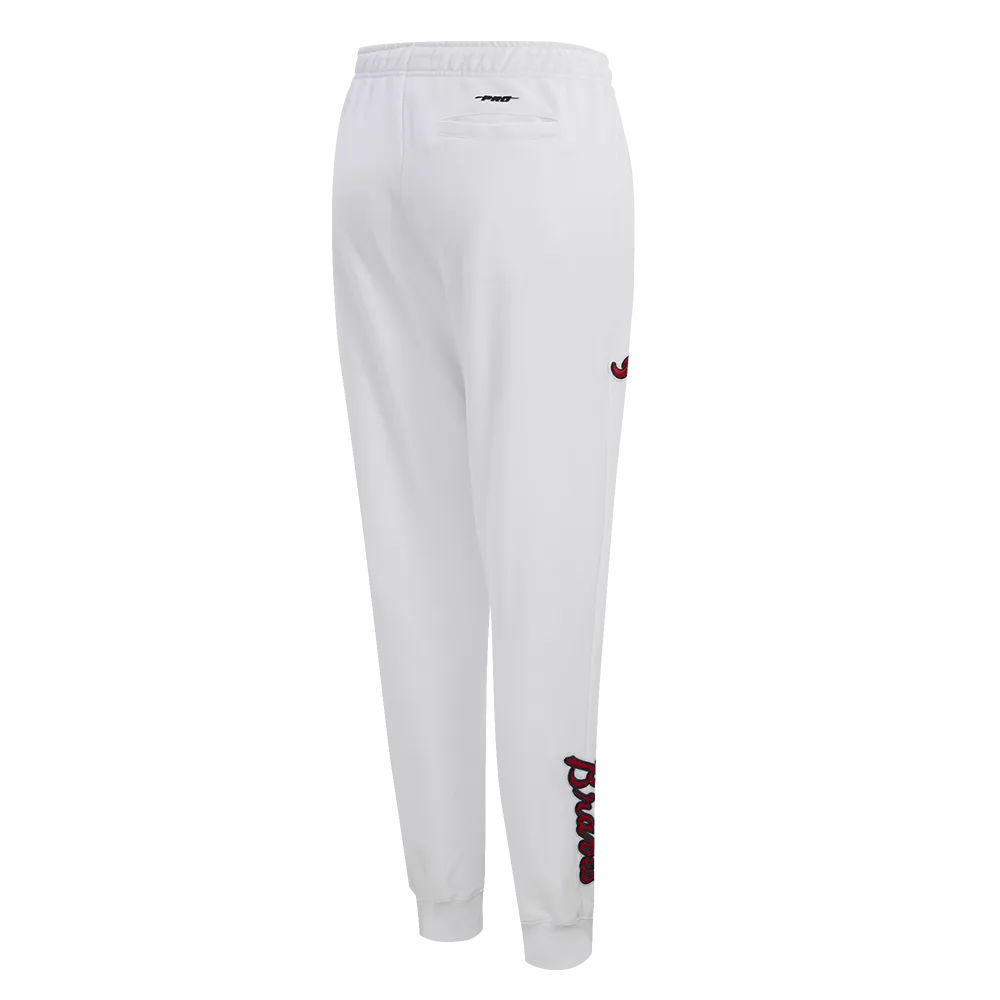 MLB ATLANTA BRAVES CLASSIC WOMEN'S SWEATPANT (WHITE)