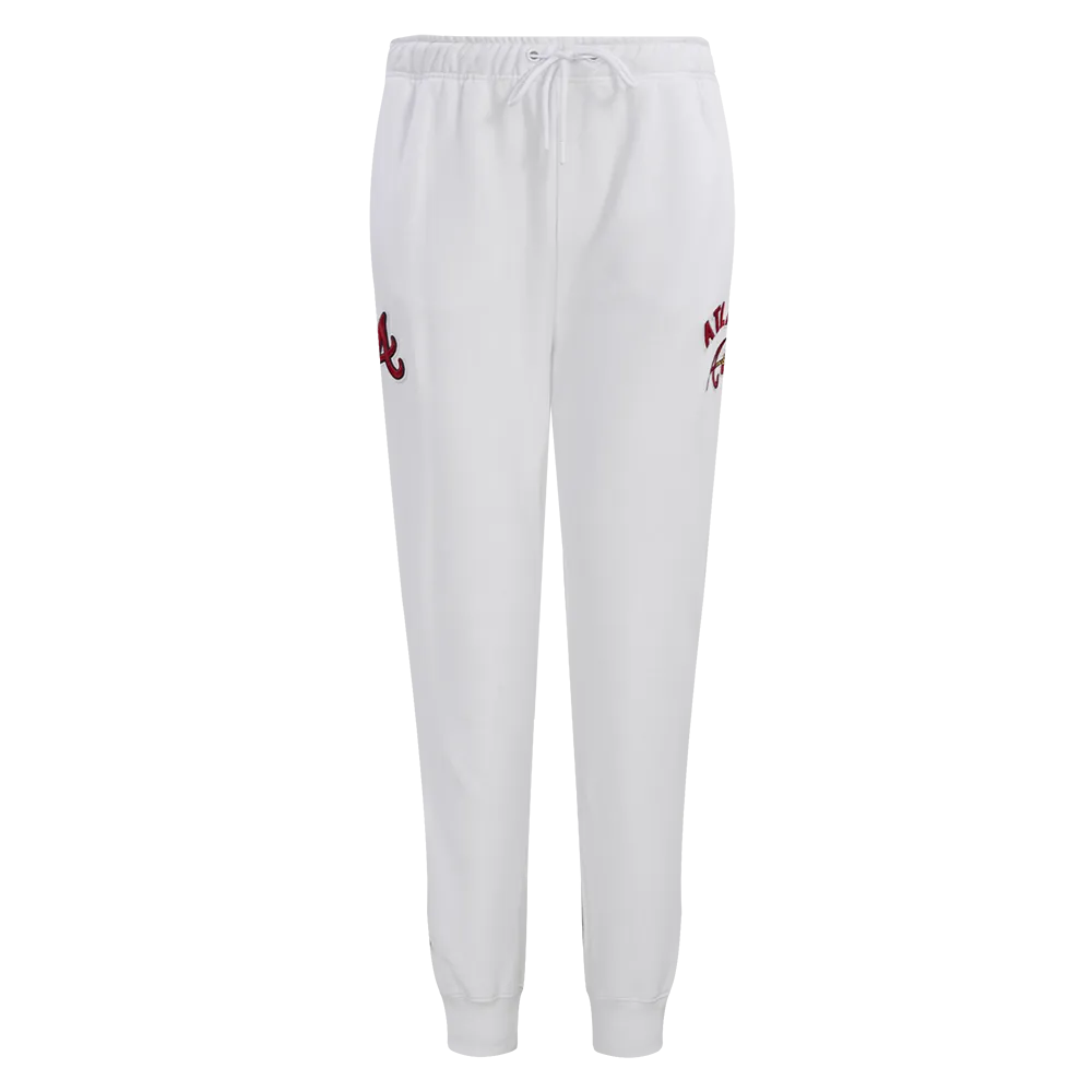 MLB ATLANTA BRAVES CLASSIC WOMEN'S SWEATPANT (WHITE)